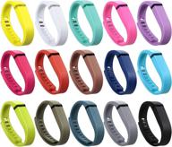 💪 15pcs replacement bands for fitbit flex/wireless activity bracelet - metal clasps, sport wristband (no tracker, replacement bands only) логотип