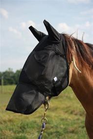 img 2 attached to 🐎 Horse Fly Mask for All-Round Protection in Barn, Stable, Pasture, and Trail Riding - Sun Shield, Stylish Designs