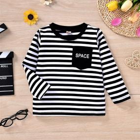 img 3 attached to Adorable Toddler Sleeve Pullover Sweatshirt Outfits: Boys' Clothing and Tops, Tees & Shirts