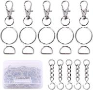 🔗 swpeet 150pcs lobster claw clasps with key chain hooks, d rings, key rings, extender chain, and open jump rings – complete crafting set logo