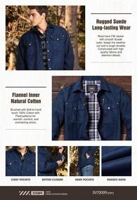 img 3 attached to 🧥 Men's Brushed Flannel Jackets with Sleeves by CQR - Enhanced Clothing for Better SEO