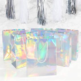 img 3 attached to Metallic Silver Gift Bags Handles