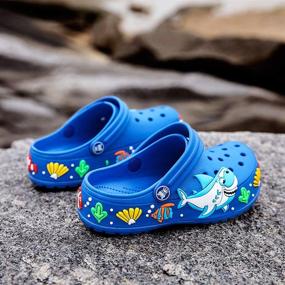 img 2 attached to 👟 Lightweight Non Slip Boys' Shoes: Comfortable Aquarium Designed Clogs & Mules