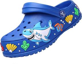 img 4 attached to 👟 Lightweight Non Slip Boys' Shoes: Comfortable Aquarium Designed Clogs & Mules