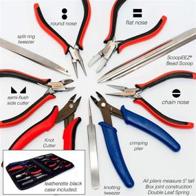 img 3 attached to The Beadsmith Deluxe Ergo 9-Piece Tool Set: Ultimate Jewelry Making Kit with Pliers and Tweezers