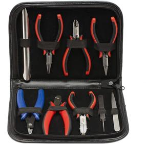 img 4 attached to The Beadsmith Deluxe Ergo 9-Piece Tool Set: Ultimate Jewelry Making Kit with Pliers and Tweezers