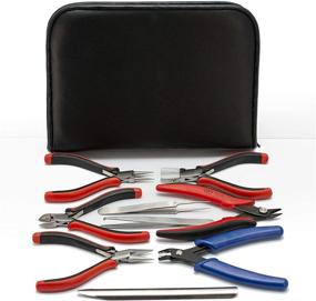 img 2 attached to The Beadsmith Deluxe Ergo 9-Piece Tool Set: Ultimate Jewelry Making Kit with Pliers and Tweezers