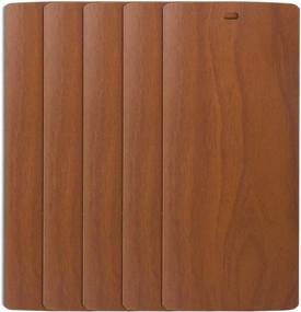 img 4 attached to 🪟 DALIX Wood Vinyl Vertical Blinds Repair Set - Walnut 82.5" High Window Parts - Pack of 5