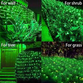 img 2 attached to Malgero Mesh Net Green Christmas Lights Solar Powered 8 Modes 9