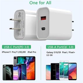 img 3 attached to 🔌 Зарядное устройство Superdanny USB C - 20W Power Delivery & QC 3.0 двойной порт USB C для iPhone, iPad, AirPods, Google Pixel, Samsung Galaxy