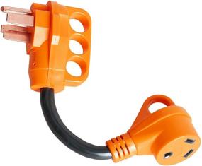img 4 attached to ⚡ Эпикорд Адаптер для кабеля питания RV Dogbone с ручкой 12 дюймов 10AWG / 3 Кабель 50Амп в 30Амп, сертифицировано в SA.