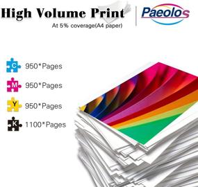 img 1 attached to Paeolos Remanufactured Ink Cartridge Replacement for Epson 702 XL 702XL T702 T702XL for Workforce Pro WF-3720 WF-3730 WF-3733 Printer, 4 Pack - High-Quality Ink Solution