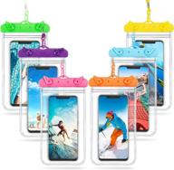 6 universal waterproof phone pouch bag underwater case clear cellphone dry bag with lanyard swimming snorkeling water sport bag for smartphone 6 cell phones & accessories for cases, holsters & clips logo