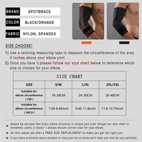 img 2 attached to 🏋️ 2 PACK SPOTBRACE Elbow Brace Support with Strap - Adjustable Compression Sleeve Arm Support for Women, Men - Running, Workout, Basketball, Golf, Tennis, Weightlifting - Pain Relief from Tendonitis, Arthritis - XXL