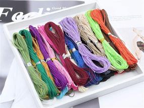 img 1 attached to iMagitek 30-Piece 1mm Colorful Assorted Wax Bracelet String: Waxed Polyester Twine Cord for Jewelry Making, Sewing, and Crafting - 3 Strands