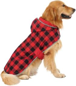 img 1 attached to 🐶 HDE Reversible Dog Raincoat with Hood - Waterproof Slicker Poncho Jacket for Small Medium Large Dogs