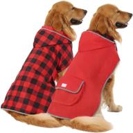 🐶 hde reversible dog raincoat with hood - waterproof slicker poncho jacket for small medium large dogs логотип