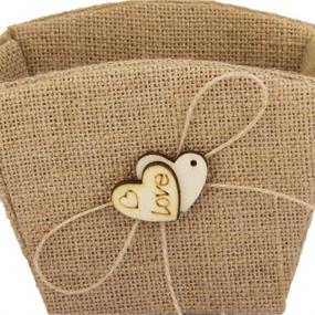 img 1 attached to ULTNICE Vintage Burlap Hessian Wedding