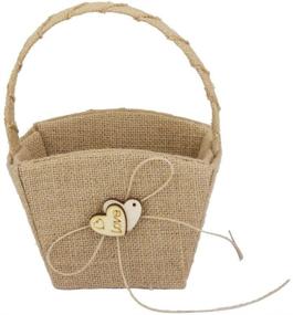 img 4 attached to ULTNICE Vintage Burlap Hessian Wedding