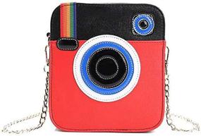 img 3 attached to 🌈 Versatile and Stylish Women's PU Crossbody Rainbow Snapshot Handbag – A Perfect Blend of Fashion and Functionality