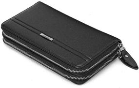 img 1 attached to Business Handbag Leather Capacity Wallet（Black）