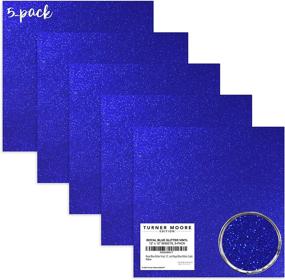 img 3 attached to 🔵 Turner Moore Transparent Royal Blue Glitter Vinyl - Premium 12"x12" Peel and Stick for Maker, Silhouette, Decals, Stickers, Scrapbooking, Glass, Cups, Water Bottles - 5 Pack