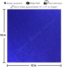 img 1 attached to 🔵 Turner Moore Transparent Royal Blue Glitter Vinyl - Premium 12"x12" Peel and Stick for Maker, Silhouette, Decals, Stickers, Scrapbooking, Glass, Cups, Water Bottles - 5 Pack