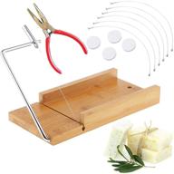 🔪 volksrose bamboo soap cutter mold and beveler planer wire slicer - perfect handmade candles trimming, cheese cutting, and diy soap making tool (model #04) logo