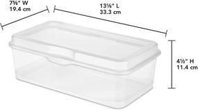 img 2 attached to 📦 Sterilite Large Flip Top Clear Containers, 6-Pack - 18058606