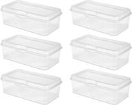 📦 sterilite large flip top clear containers, 6-pack - 18058606 логотип