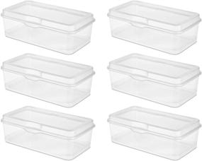 img 4 attached to 📦 Sterilite Large Flip Top Clear Containers, 6-Pack - 18058606