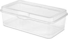 img 3 attached to 📦 Sterilite Large Flip Top Clear Containers, 6-Pack - 18058606