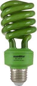 img 1 attached to 🌈 Sunlite SL24/G/6PK CFL Spiral Colored Bulbs, 24W (100W Equivalent), Medium E26 Base, Long-lasting 8,000 Hour Lifespan, UL Listed, 6 Pack, Green, 6 Count