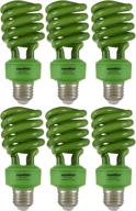 🌈 sunlite sl24/g/6pk cfl spiral colored bulbs, 24w (100w equivalent), medium e26 base, long-lasting 8,000 hour lifespan, ul listed, 6 pack, green, 6 count logo