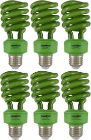 img 2 attached to 🌈 Sunlite SL24/G/6PK CFL Spiral Colored Bulbs, 24W (100W Equivalent), Medium E26 Base, Long-lasting 8,000 Hour Lifespan, UL Listed, 6 Pack, Green, 6 Count