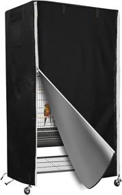 img 4 attached to 🐦 Birdcage Cover - Universal, Durable, Breathable, Washable, Dust-Proof, Blackout with Seed Catcher