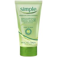 simple kind to skin facial scrub: smoothing 🧖 formula, 5.0 ounce - deep exfoliation for radiant skin logo