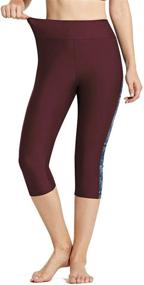 img 1 attached to 🩱 BALEAF High Waisted Swim Leggings - Women's Clothing for Aerobics, Swimsuits & Cover Ups