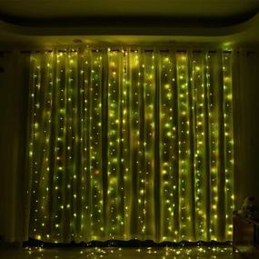 img 1 attached to 🌈 BALYLAS Colorful LED Window Curtain String Lights - Perfect for Wedding, Party, Home, Tent, Bedroom & Outdoor/Indoor Decorations (18 Colors)