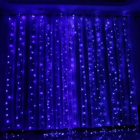 img 2 attached to 🌈 BALYLAS Colorful LED Window Curtain String Lights - Perfect for Wedding, Party, Home, Tent, Bedroom & Outdoor/Indoor Decorations (18 Colors)