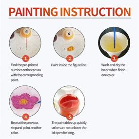 img 1 attached to Numbers Paintwork Paintbrushes Beginners Decoration