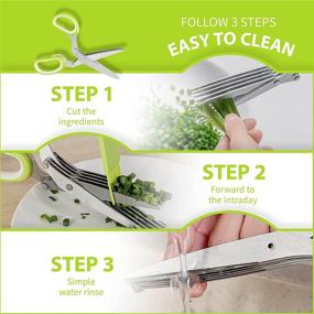 img 1 attached to 2021 Herb Scissors Set - 5 Blade Herb Scissors with Cover, Ideal Kitchen Gadgets for Cutting Shredded Lettuce, Fresh Cilantro, Green Onion, and More. Also Perfect for Paper Cutting.