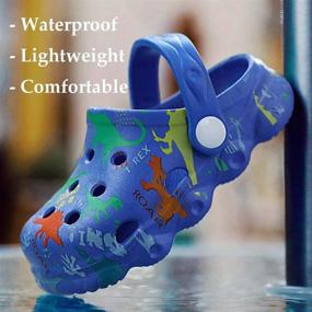 img 2 attached to LICH Lightweight Slippers Swimming Dinosaur Boys' Shoes for Clogs & Mules