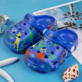 img 3 attached to LICH Lightweight Slippers Swimming Dinosaur Boys' Shoes for Clogs & Mules