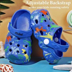 img 1 attached to LICH Lightweight Slippers Swimming Dinosaur Boys' Shoes for Clogs & Mules
