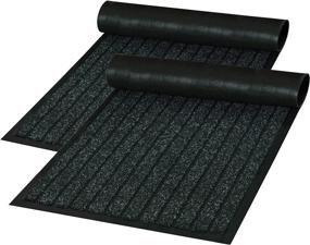 img 4 attached to 🚪 LOCONHA 2 Pack Door Mat - Waterproof Anti-Slip Rubber - Low-Profile Design - Entryway/Patio Rug