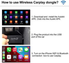 img 2 attached to Беспроводной адаптер CarPlay с операционной системой Android 4.4.2 или выше - поддерживает 🚗проводной Android Auto, зеркалирование, подключение по USB, управление голосом SIRI, Google Maps и онлайн обновления.