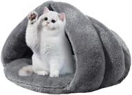 🐾 jaaytct pet cave bed for indoor cats, soft warm fleece sleeping tent bed with self warming technology for small puppies, winter rabbit, and dogs - cozy triangle nest for thick comfort logo