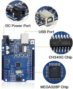 img 3 attached to 🔌 KeeYees 3 Set ATmega328P CH340 Microcontroller Development Board with USB Cable and Jumper Wires