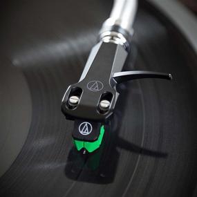 img 1 attached to 🎶 Enhance Your Vinyl Listening Experience with Audio Technica AT-VM95E/H Headshell/Cartridge Combo Kit (Green): AT-VM95E Dual Moving Magnet Turntable Cartridge and AT-HS6BK Headshell Bundle - Includes Blucoil 2-in-1 Vinyl Cleaning Kit